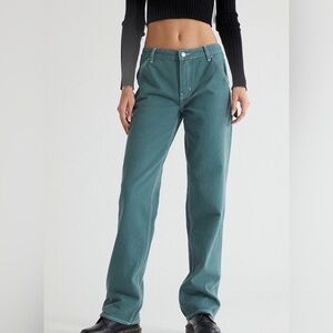 PacSun Teal Low Rise Carpenter Pants